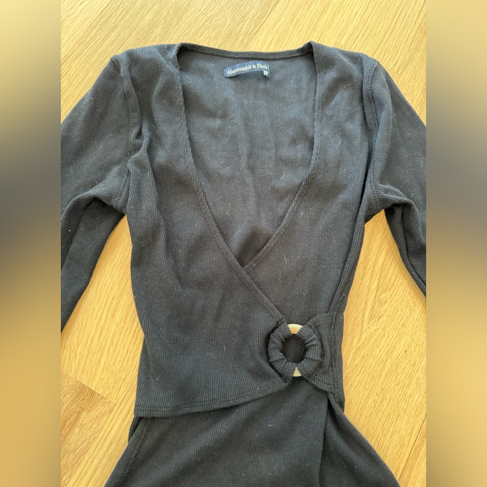 Black, v neck bodysuit